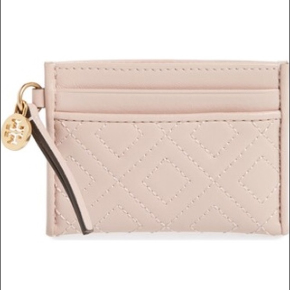 TORY BURCH FLEMING LEATHER SLIM CARD CASE